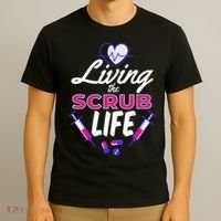 Living The Scrub Life Nurse T-Shirt thumb 3