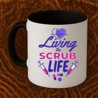 Living The Scrub Life Nurse Coffee Mug thumb 2