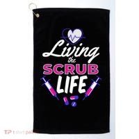 Living The Scrub Life Nurse Golf Towel thumb 0