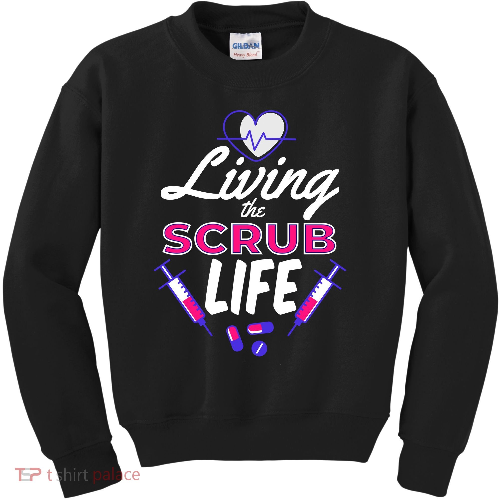 Living The Scrub Life Nurse Kids Sweatshirt