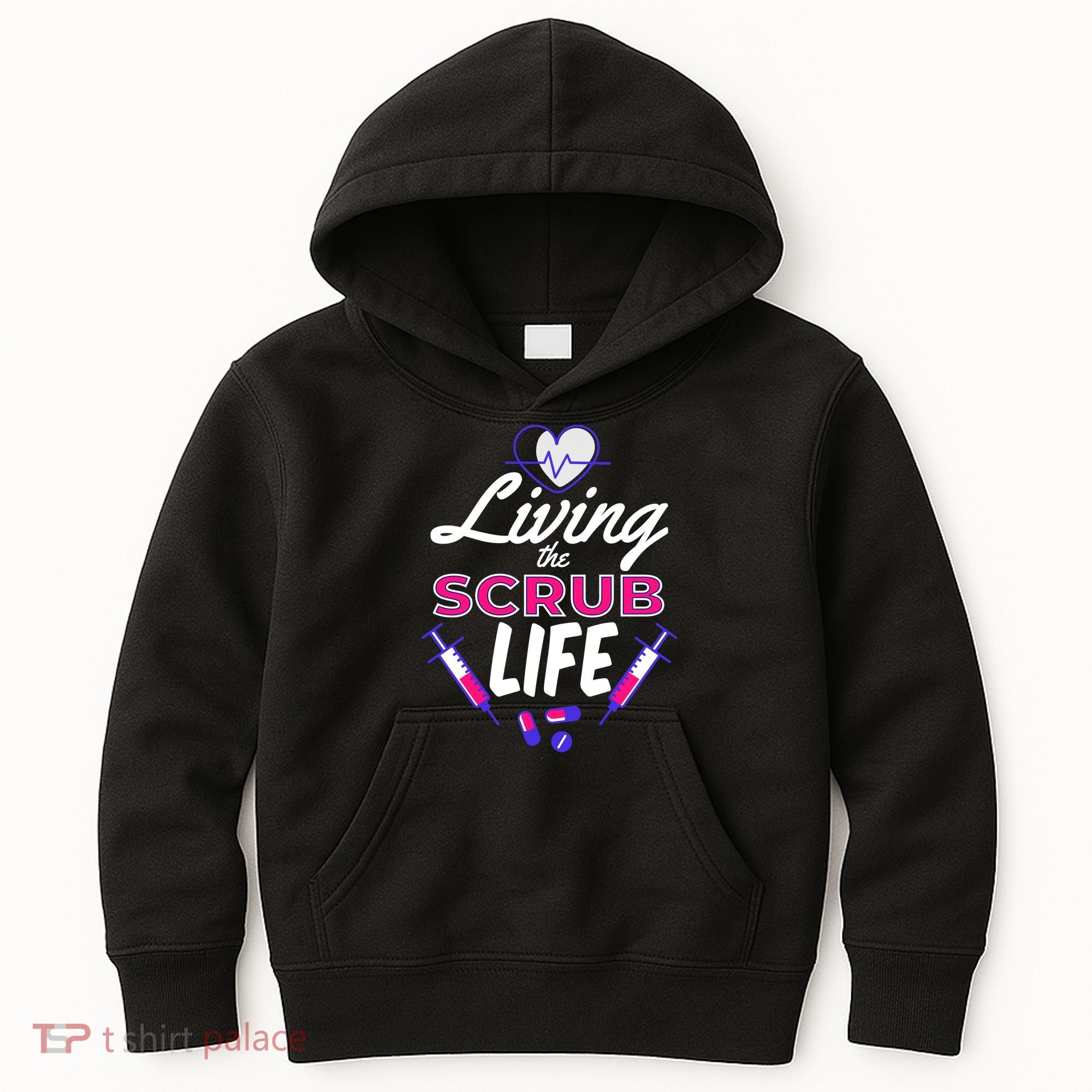 Living The Scrub Life Nurse Kids Hoodie