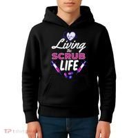 Living The Scrub Life Nurse Kids Hoodie thumb 4