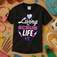 Living The Scrub Life Nurse Kids T-Shirt thumb 3