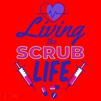 Living The Scrub Life Nurse Santa Hat thumb 1