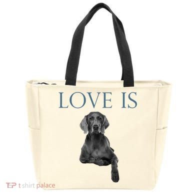Love Is Weimaraner Tote Bag