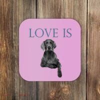 Love Is Weimaraner Coaster thumb 0