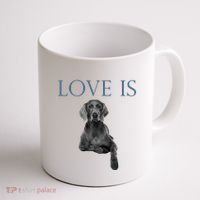 Love Is Weimaraner Coffee Mug thumb 1