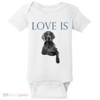 Love Is Weimaraner Baby Bodysuit thumb 0