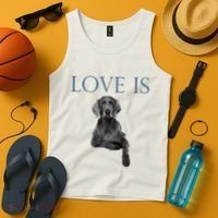 Love Is Weimaraner Tank Top thumb 4