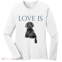 Love Is Weimaraner Women's Long Sleeve Shirt thumb 0