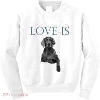 Love Is Weimaraner Kids Sweatshirt thumb 0