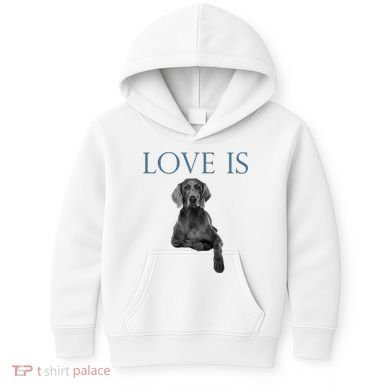 Love Is Weimaraner Kids Hoodie