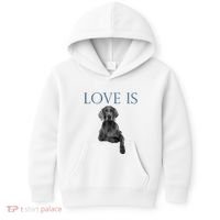 Love Is Weimaraner Kids Hoodie thumb 0