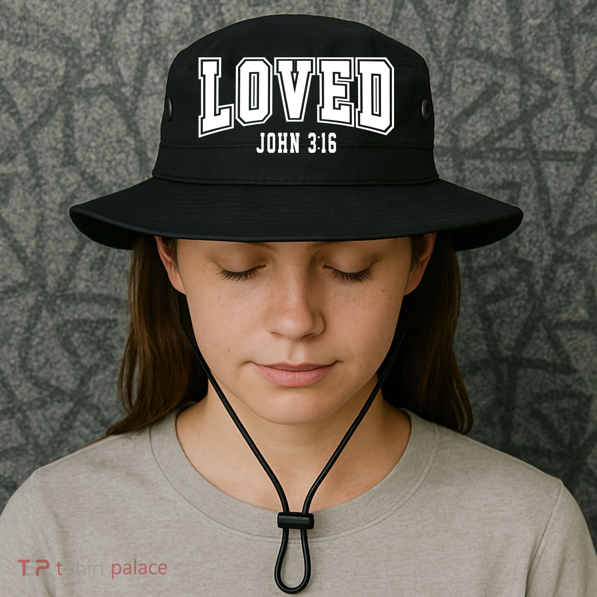 Loved John 3:16 Bible Verse Christian Bucket Hat