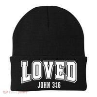 Loved John 3:16 Bible Verse Christian Beanie thumb 0