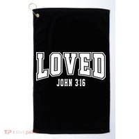 Loved John 3:16 Bible Verse Christian Golf Towel thumb 0
