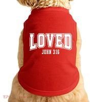 Loved John 3:16 Bible Verse Christian Doggie Tank thumb 0