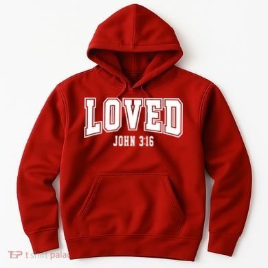 Loved John 3:16 Bible Verse Christian Hoodie
