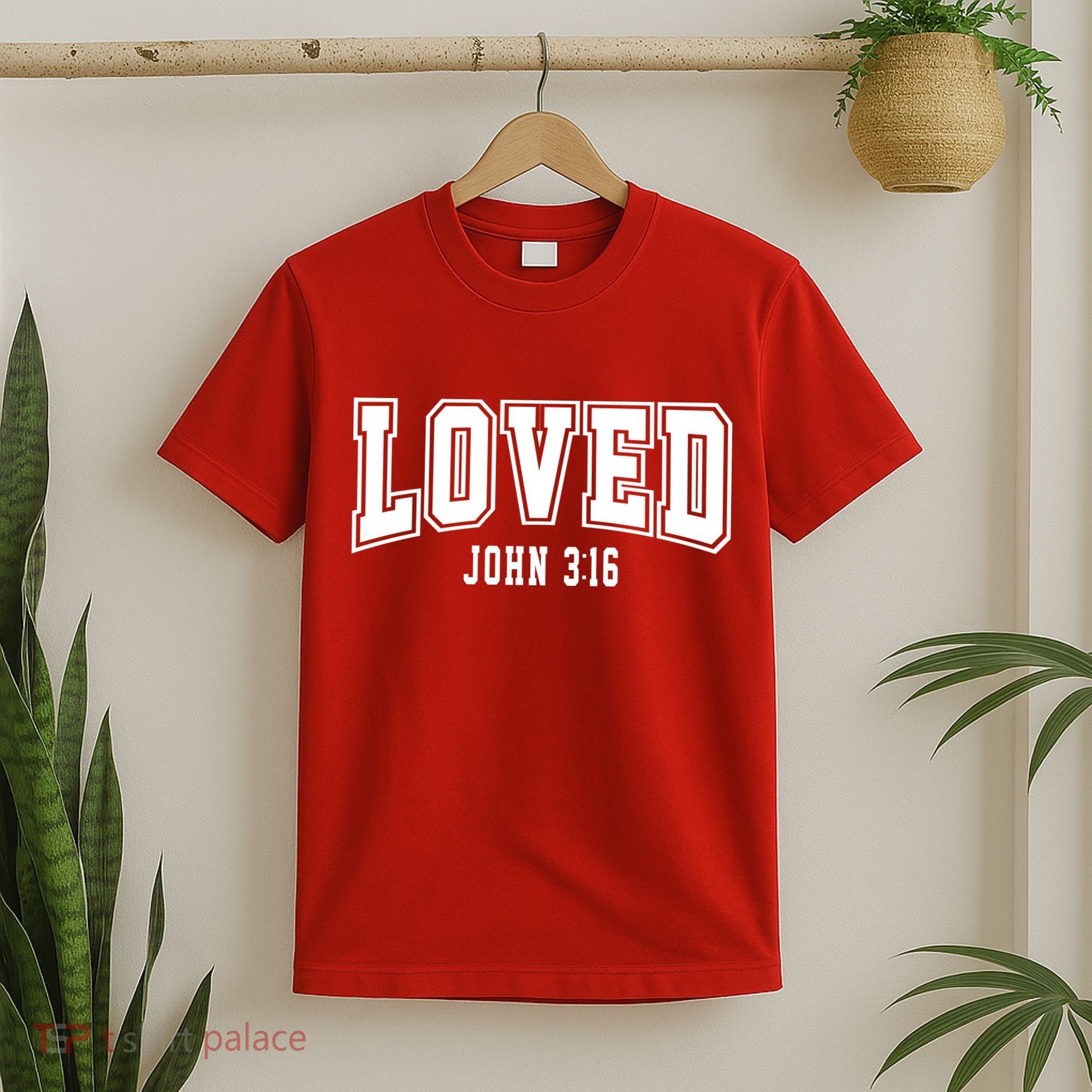 Loved John 3:16 Bible Verse Christian T-Shirt