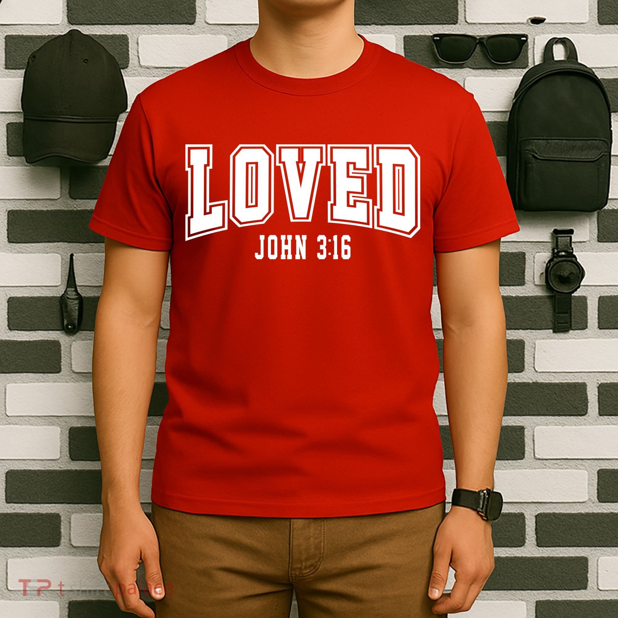 Loved John 3:16 Bible Verse Christian T-Shirt