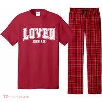 Loved John 3:16 Bible Verse Christian Pajama Set thumb 0