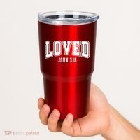 Loved John 3:16 Bible Verse Christian Tumbler thumb 2