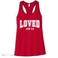 Loved John 3:16 Bible Verse Christian Women's Tank Top thumb 0