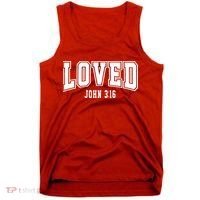 Loved John 3:16 Bible Verse Christian Tank Top thumb 0
