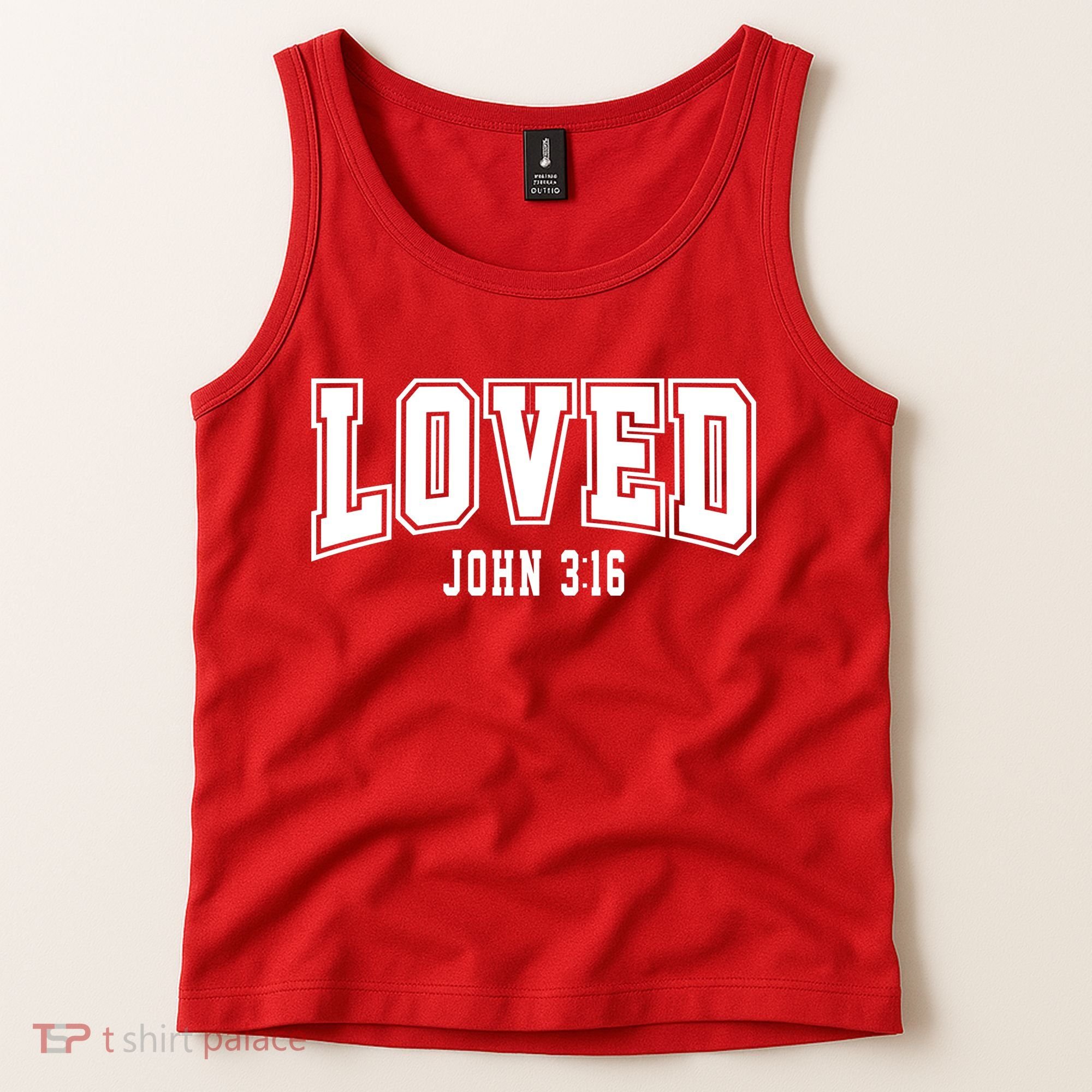 Loved John 3:16 Bible Verse Christian Tank Top