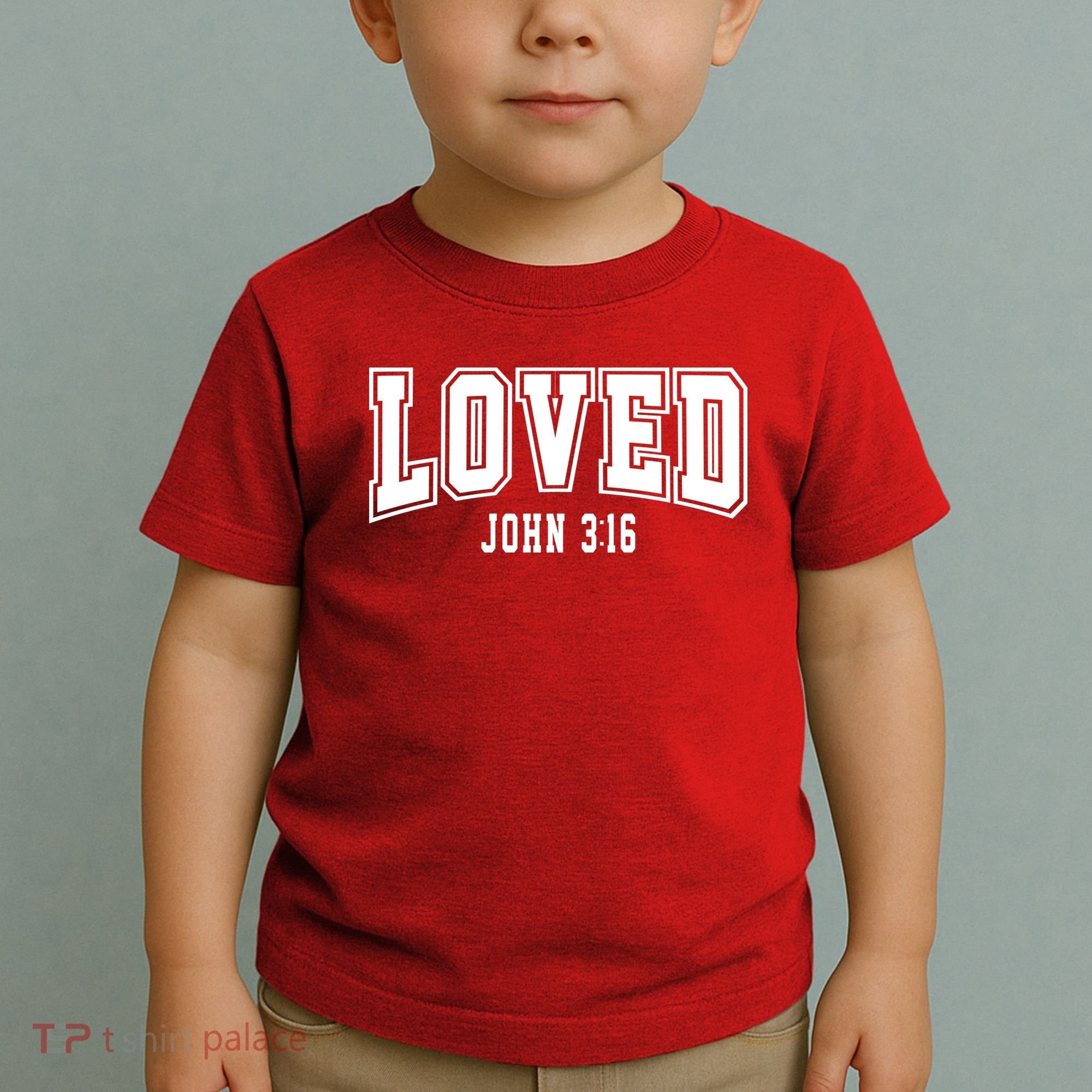 Loved John 3:16 Bible Verse Christian Toddler T-Shirt