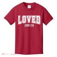 Loved John 3:16 Bible Verse Christian Kids T-Shirt thumb 0
