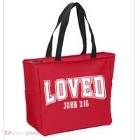 Loved John 3:16 Bible Verse Christian Tote Bag thumb 2