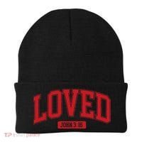 Loved John 3 16 Beanie thumb 0