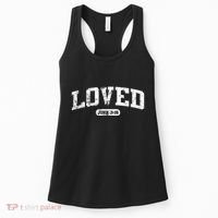 Loved John 316 Jesus Christian Faith Women's Tank Top thumb 0