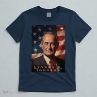 Lyndon Johnson 36th President Of The United States Portrait T-Shirt thumb 5