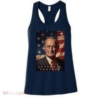 Lyndon Johnson 36th President Of The United States Portrait Women's Tank Top thumb 0