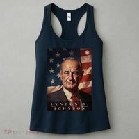 Lyndon Johnson 36th President Of The United States Portrait Women's Tank Top thumb 3