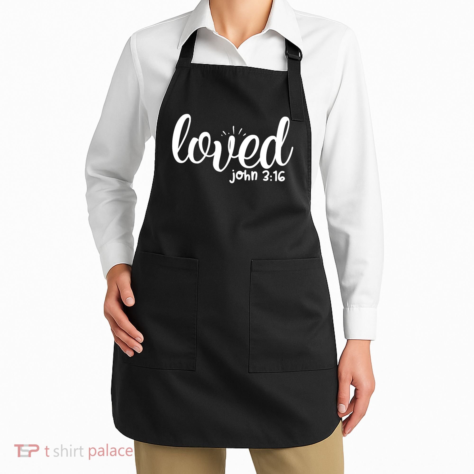 Loved John 3:16 Quote Apron