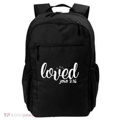 Loved John 3:16 Quote Backpack
