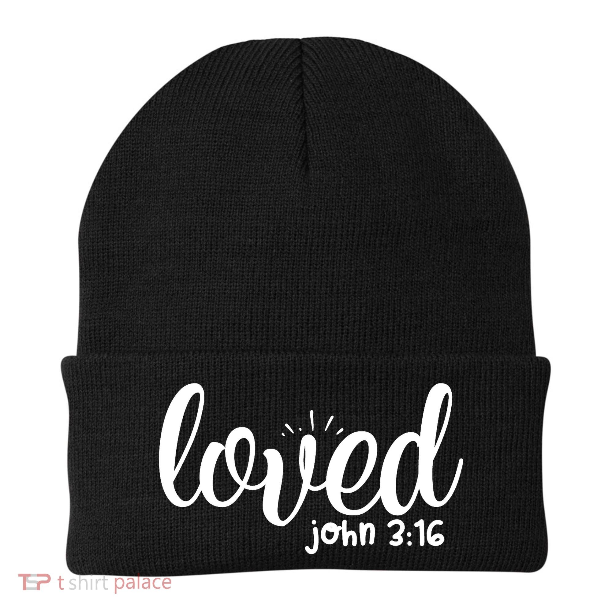 Loved John 3:16 Quote Beanie