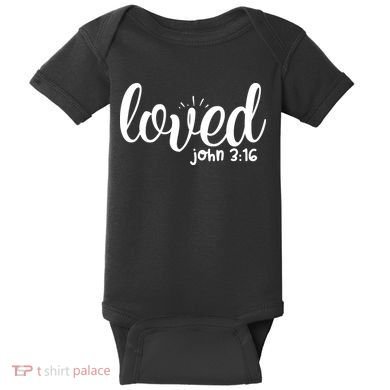 Loved John 3:16 Quote Baby Bodysuit