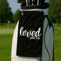 Loved John 3:16 Quote Golf Towel thumb 2