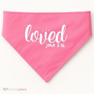 Loved John 3:16 Quote USA-Made Doggie Bandana