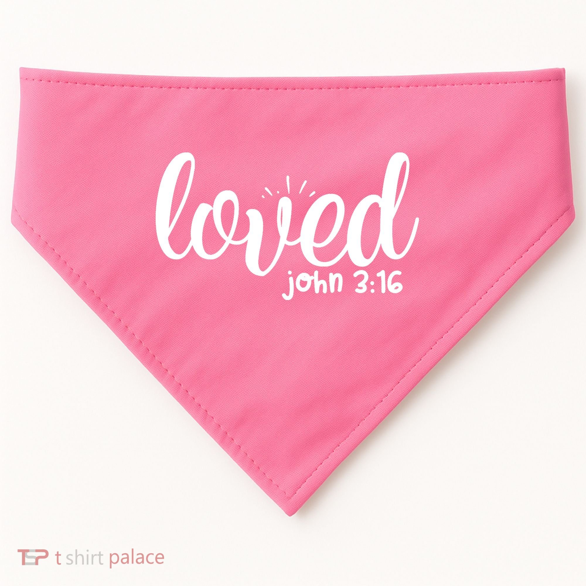 Loved John 3:16 Quote USA-Made Doggie Bandana