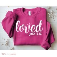 Loved John 3:16 Quote Sweatshirt thumb 2