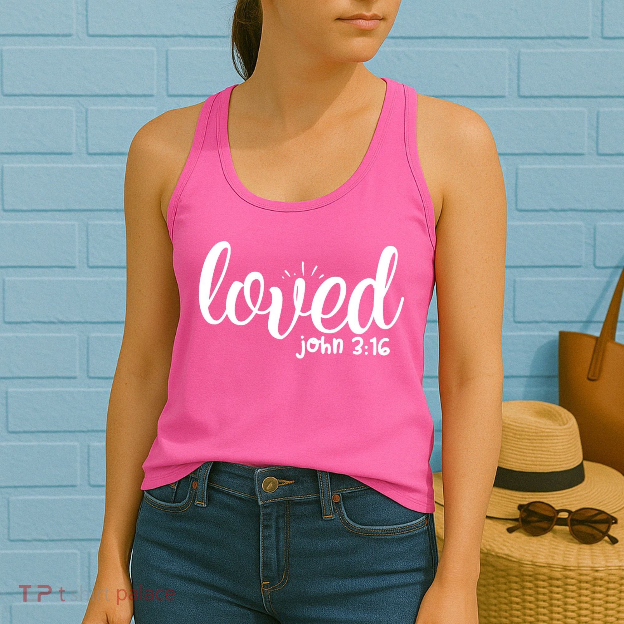 Loved John 3:16 Quote Women's Tank Top