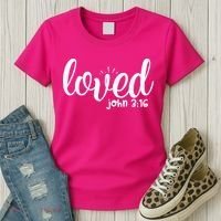 Loved John 3:16 Quote Women's T-Shirt thumb 3