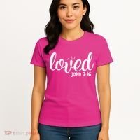 Loved John 3:16 Quote Women's T-Shirt thumb 4