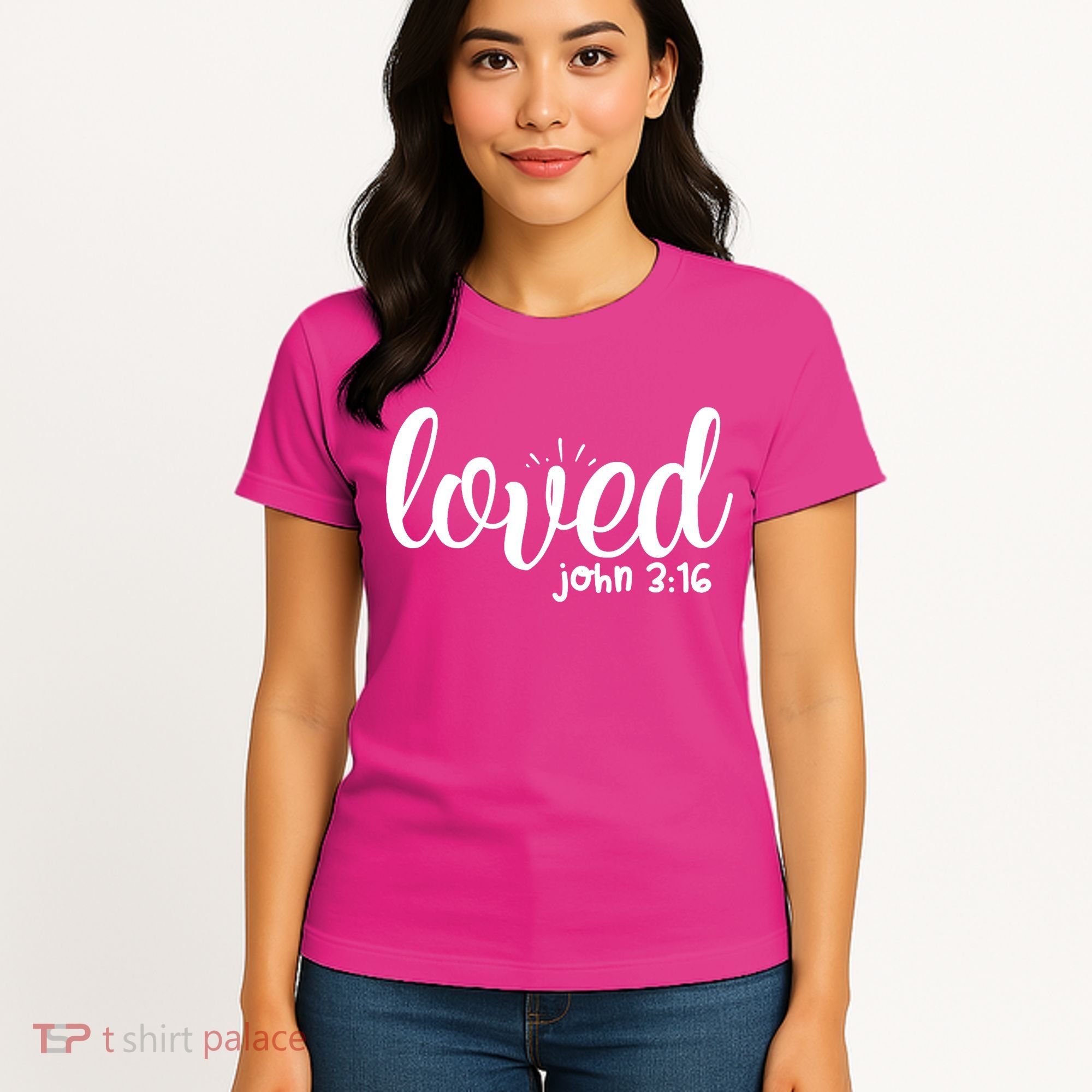 Loved John 3:16 Quote Women's T-Shirt
