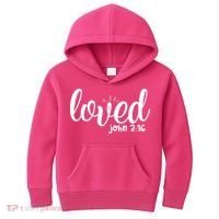 Loved John 3:16 Quote Kids Hoodie thumb 0